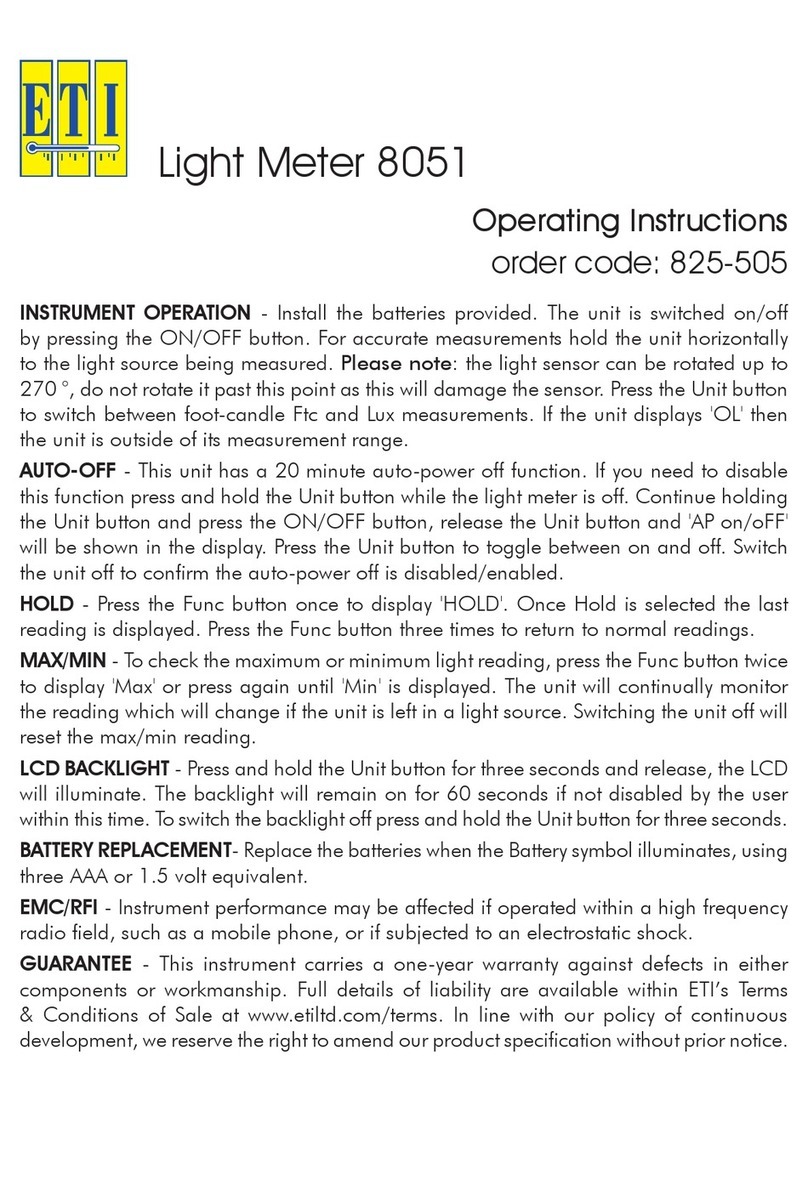 ETI 8051 operating instructions