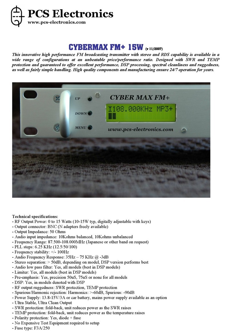 PCS Electronics CyberMax FM+ 15W manual