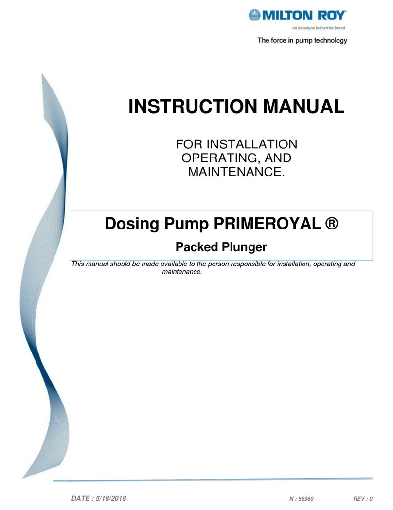 Milton Roy PRIMEROYAL User manual