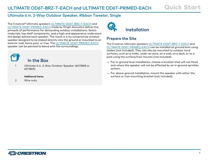Crestron ULTIMATE OD6T-BRZ-T-EACH User manual Crestron ULTIMATE OD6T-BRZ-T-EACH User manual