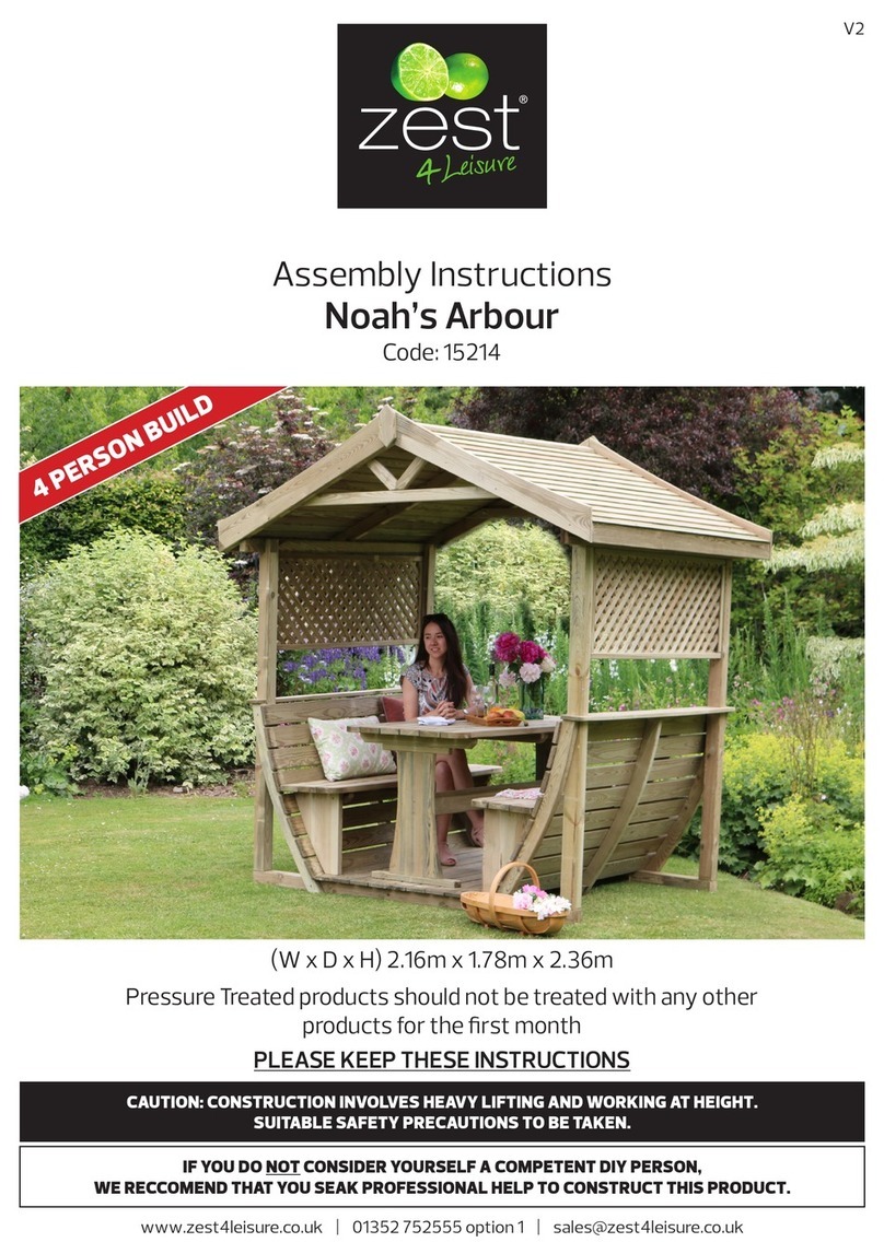 Zest 4 Leisure Noah's Arbour User manual Zest 4 Leisure Noah's Arbour User manual