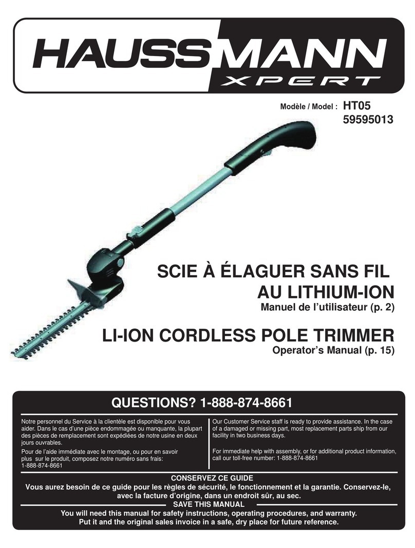 Haussmann Xpert HT05 Operator's manual