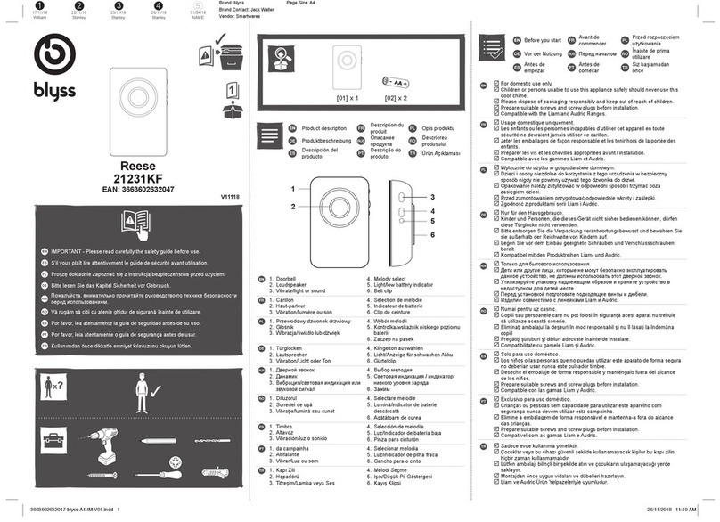 Blyss Reese 21231KF User manual