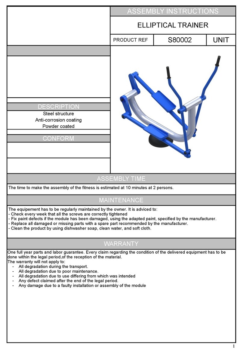 Sodex Sport S80002 Assembly instructions