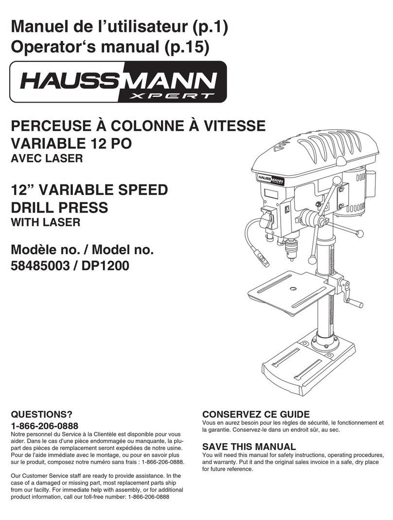 Haussmann Xpert DP1200 Operator's manual