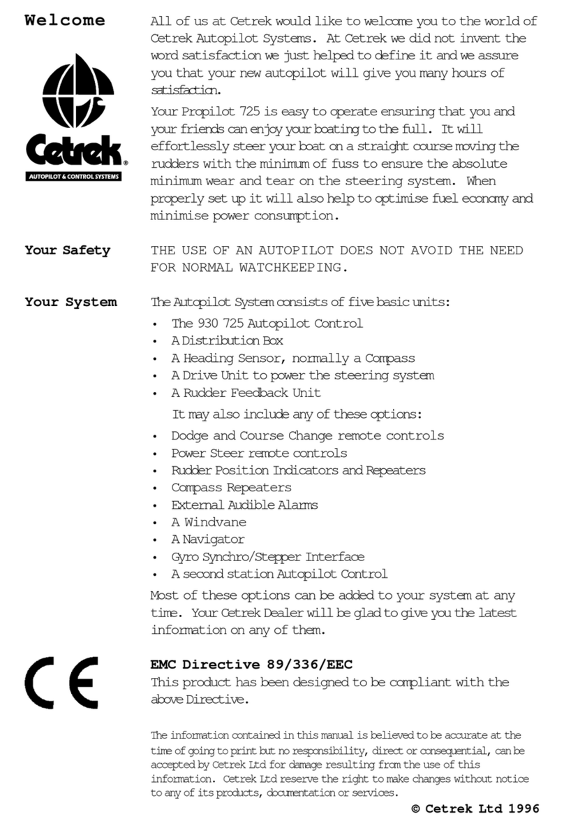 Cetrek Propilot 725 user guide