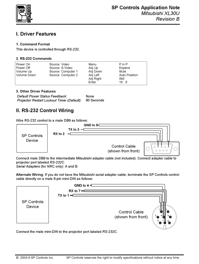 SP Controls Mitsubishi XL30U Application note