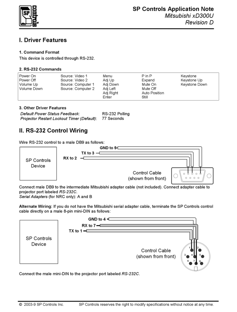 SP Controls Mitsubishi xD300U Application note