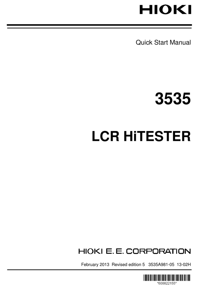Hioki LCR HiTESTER 3535 Instruction manual