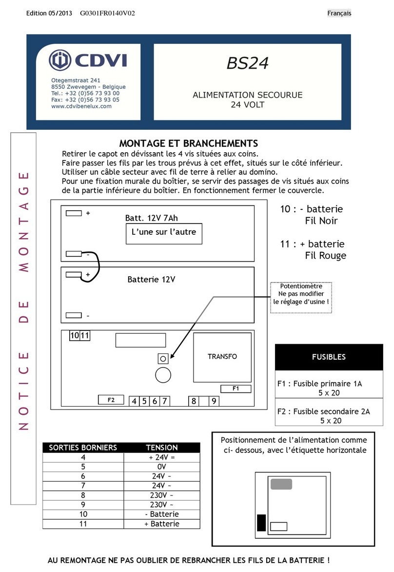 CDVI BS24 Mounting instructions