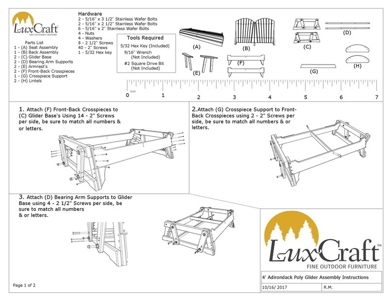 LuxCraft Adirondack Poly Glider User manual