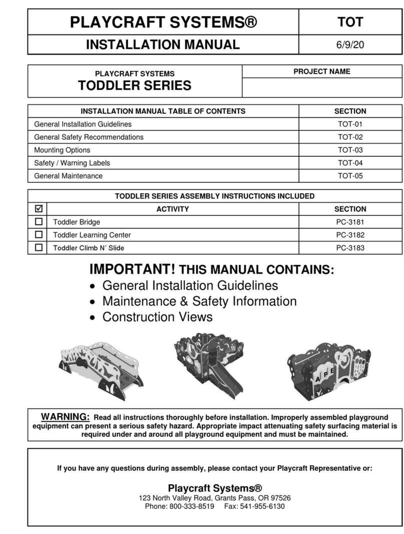 Playcraft Toddler Series User manual