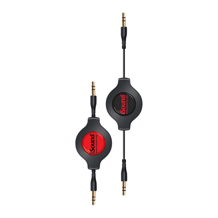 I.SOUND RETRACTABLE AUDIO CABLE TWIN PACK user guide