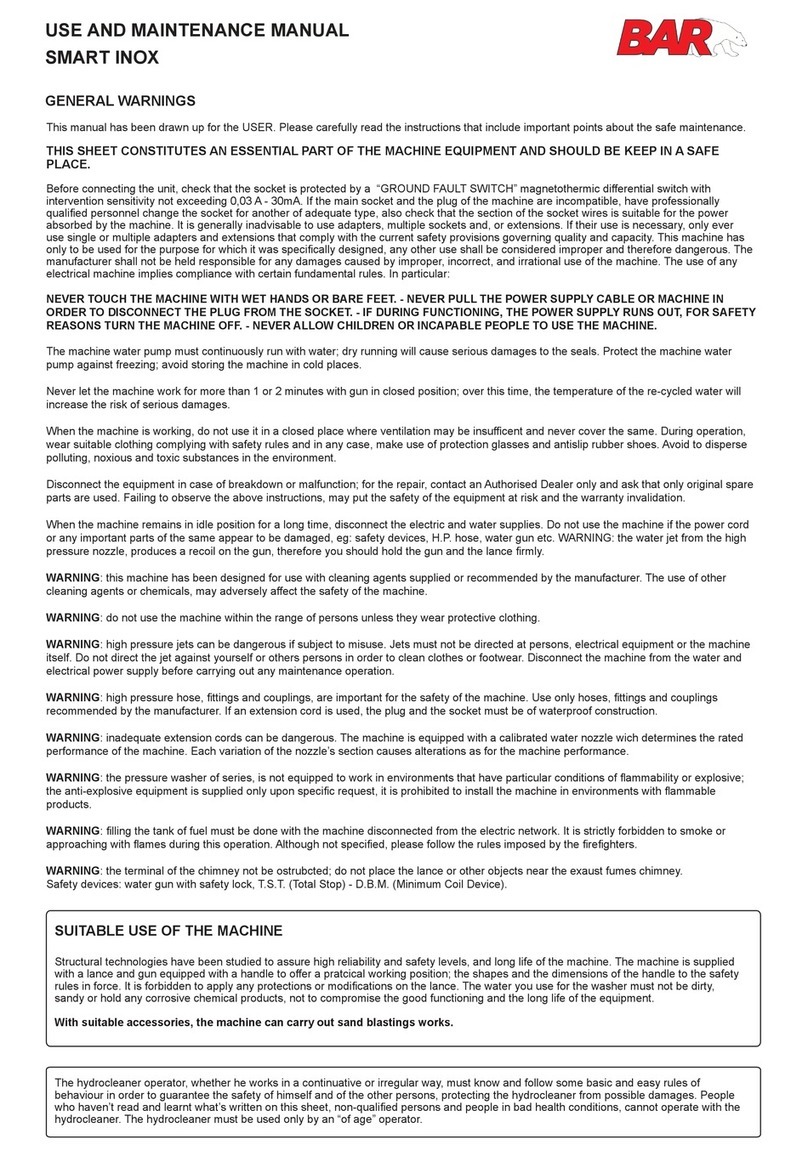 bar SMART INOX Use and maintenance manual