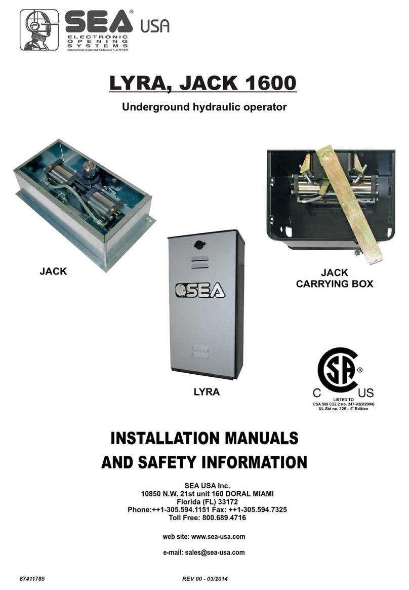 SEA JACK INSTALLATION MANUALS AND SAFETY INFORMATION