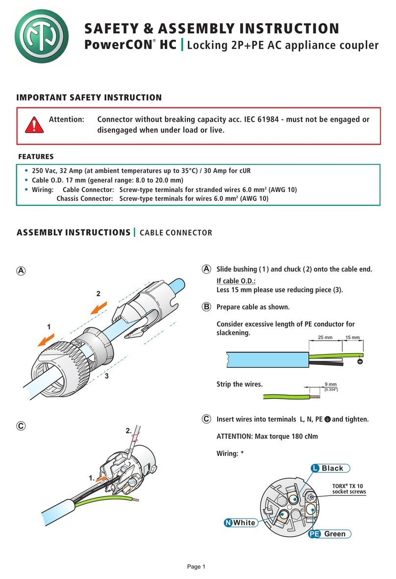 NEUTRIK PowerCON HC Safety & assembly instructions