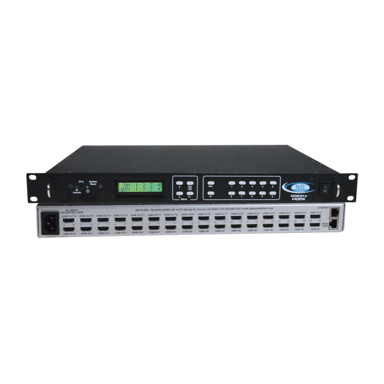NTI SM-16X16-HD4K Installation Setup and Maintenance