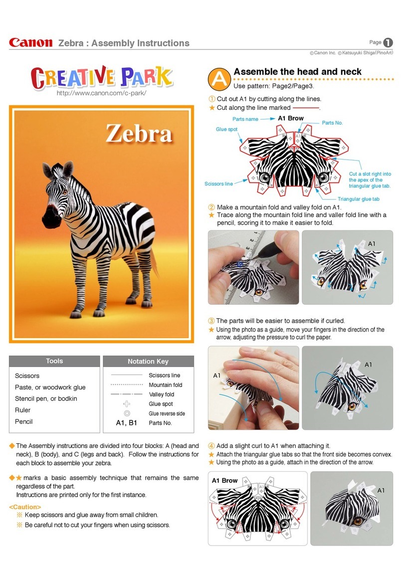 Canon CREATIVE PARK Zebra User manual Canon CREATIVE PARK Zebra User manual
