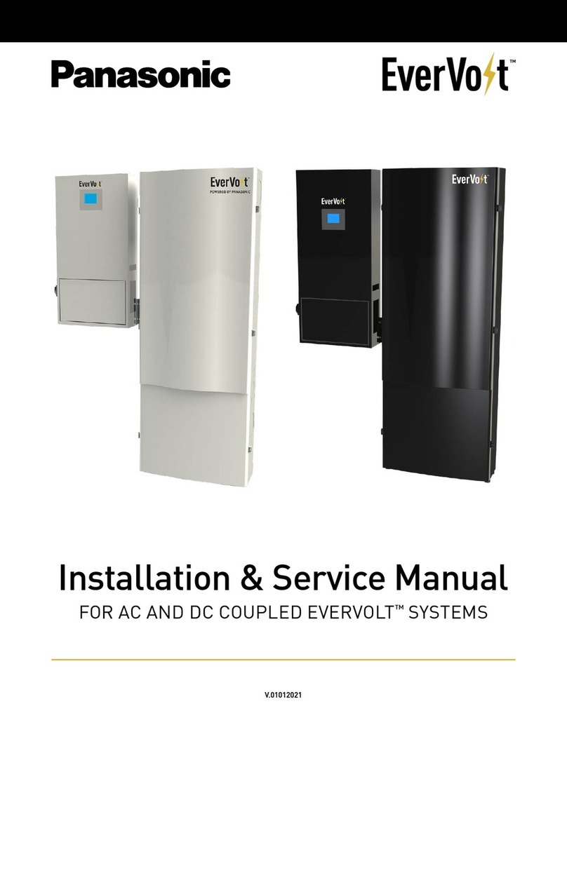 Panasonic EverVolt Standard EVAC-105-4 Installation & service manual