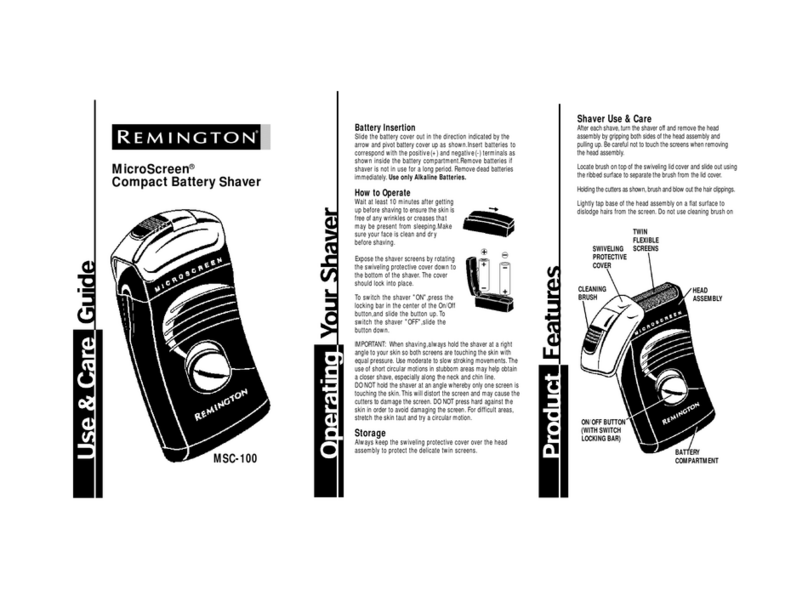 Remington MicroScreen MSC-100 User manual