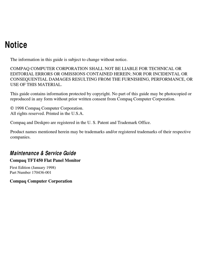 Compaq TFT450 User manual