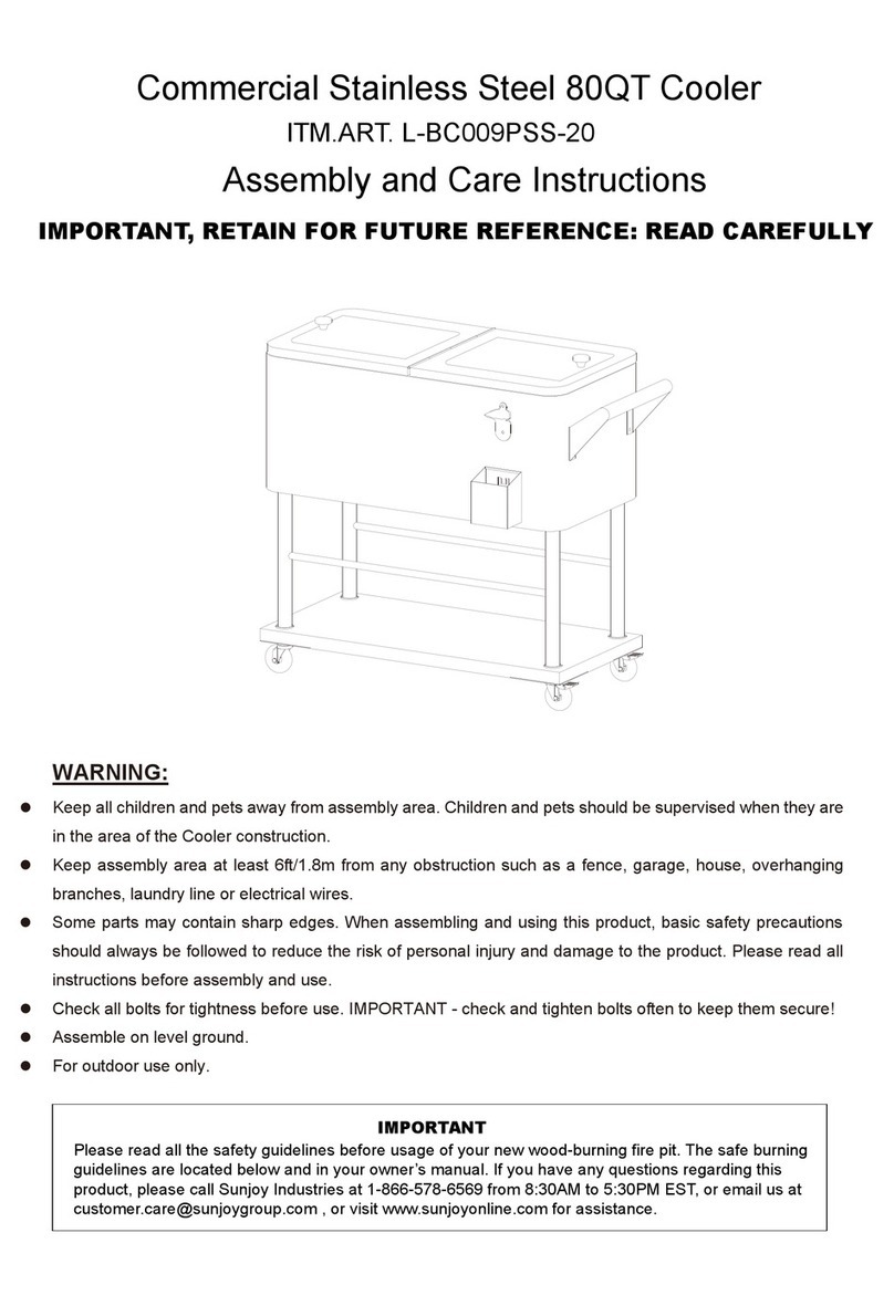 Sunjoy 80QT Assembly and care instructions Sunjoy 80QT Assembly and care instructions