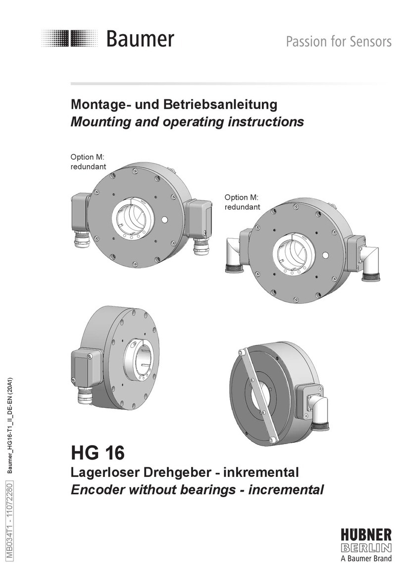 Baumer HUBNER HG 16 Service manual