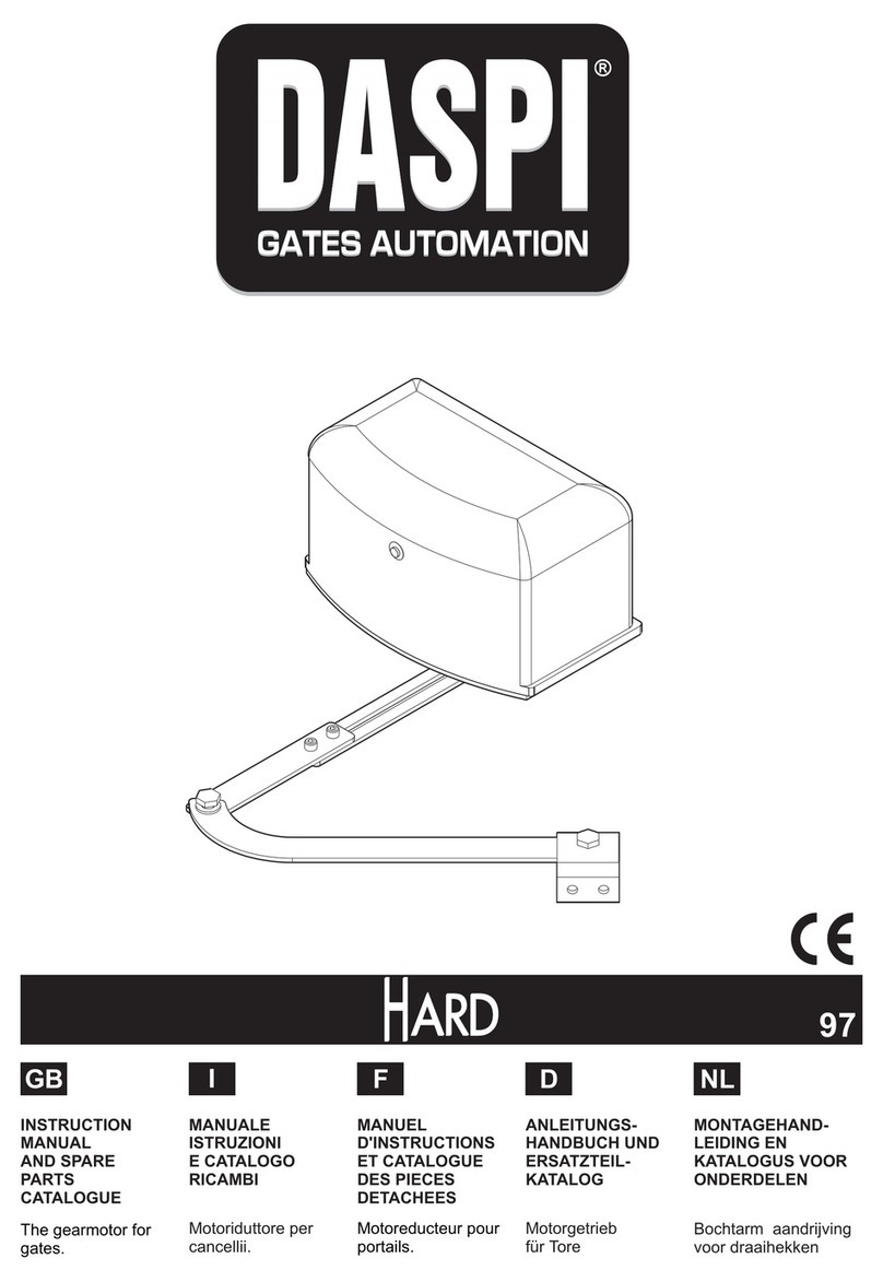Daspi Hard Instruction manual and spare parts catalogue