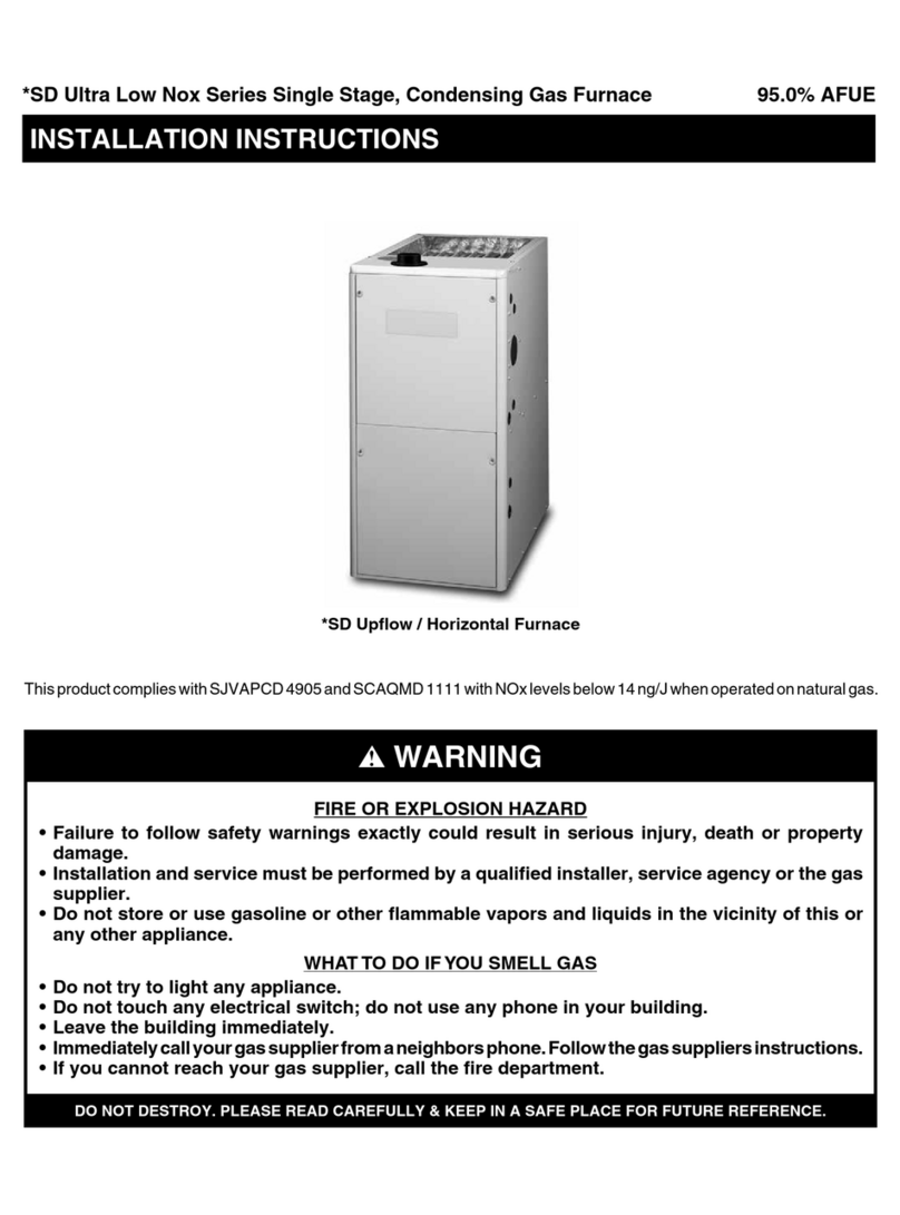 Nortek SD Ultra Low Nox Series installation instructions