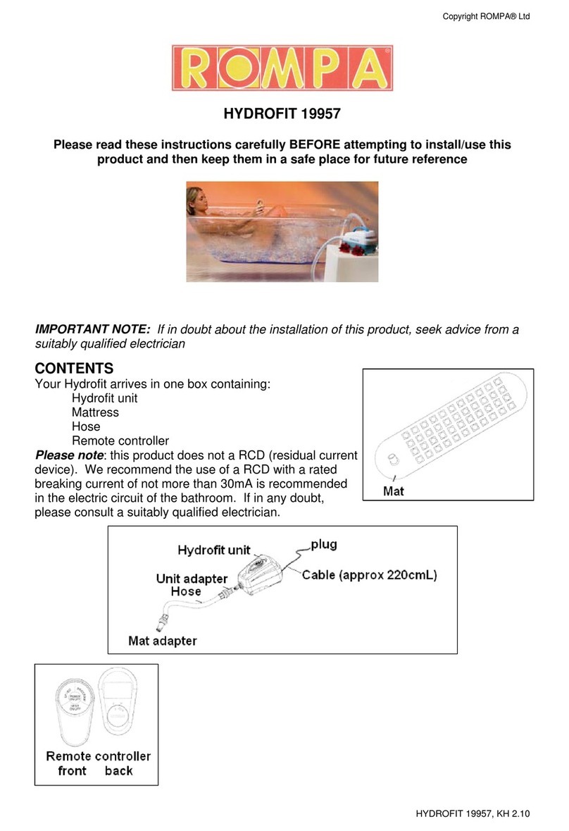 Rompa HYDROFIT 19957 quick start guide Rompa HYDROFIT 19957 quick start guide