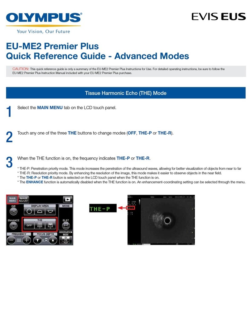 Olympus EVIS EUS EU-ME2 Premier Plus Quick reference guide