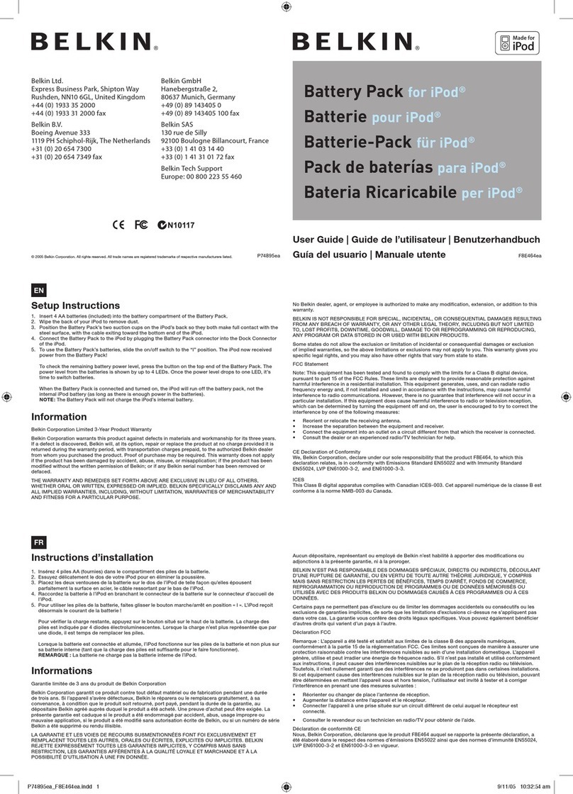 Belkin F8E464EA User manual