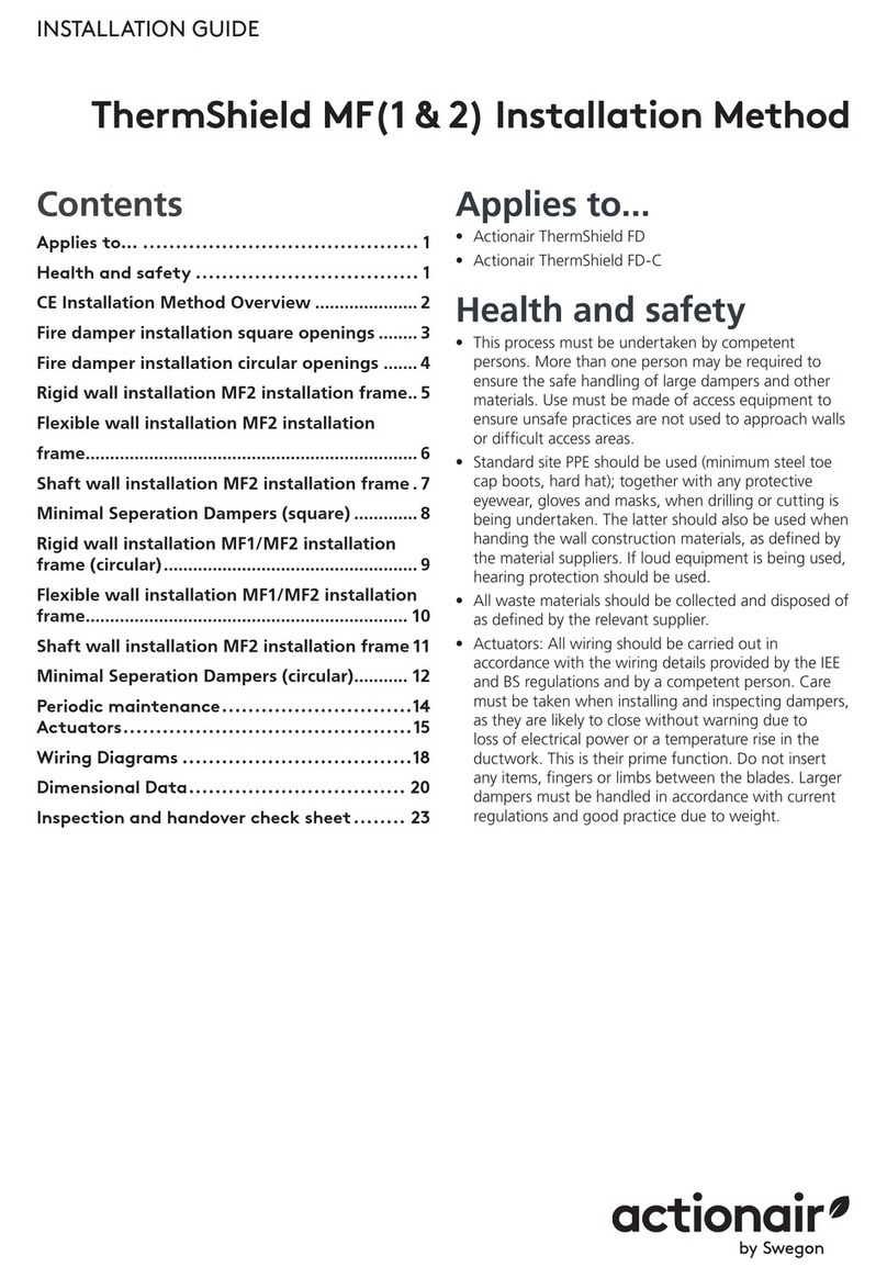Swegon Actionair ThermShield MF installation guide