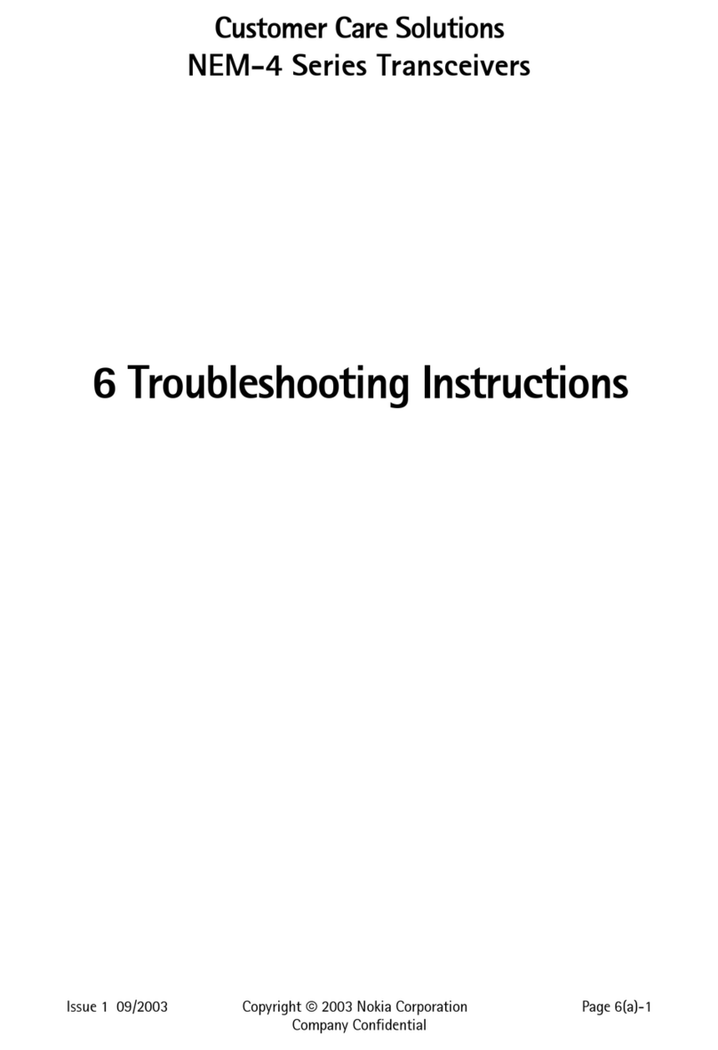 Nokia NEM-4 Series Troubleshooting instructions