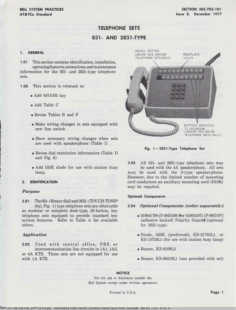 AT&T 831 Series User manual
