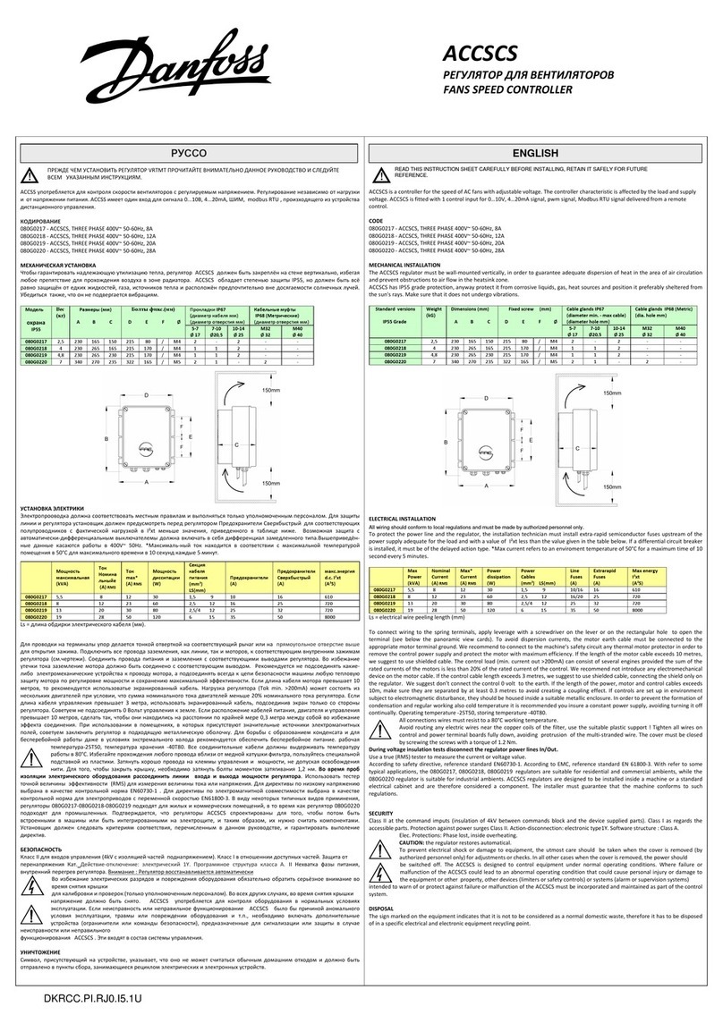 Danfoss ACCSCS quick start guide