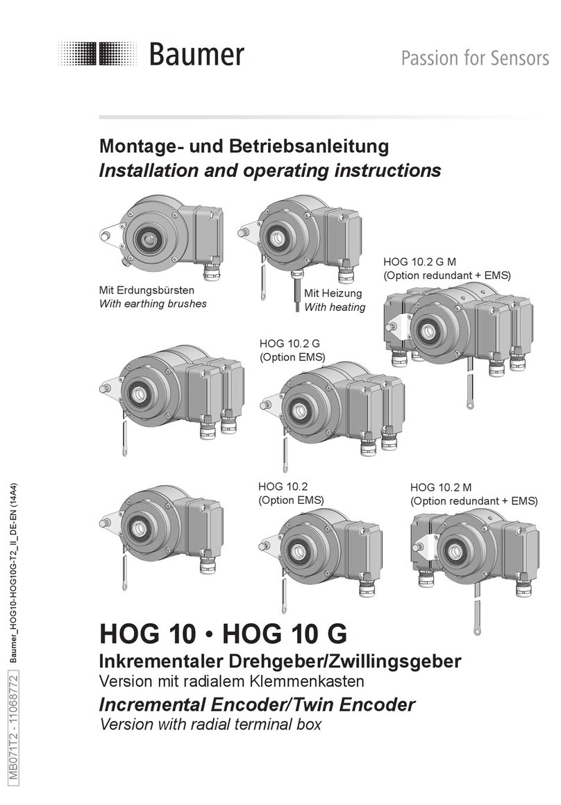Baumer HOG 10 Installation and operating instructions