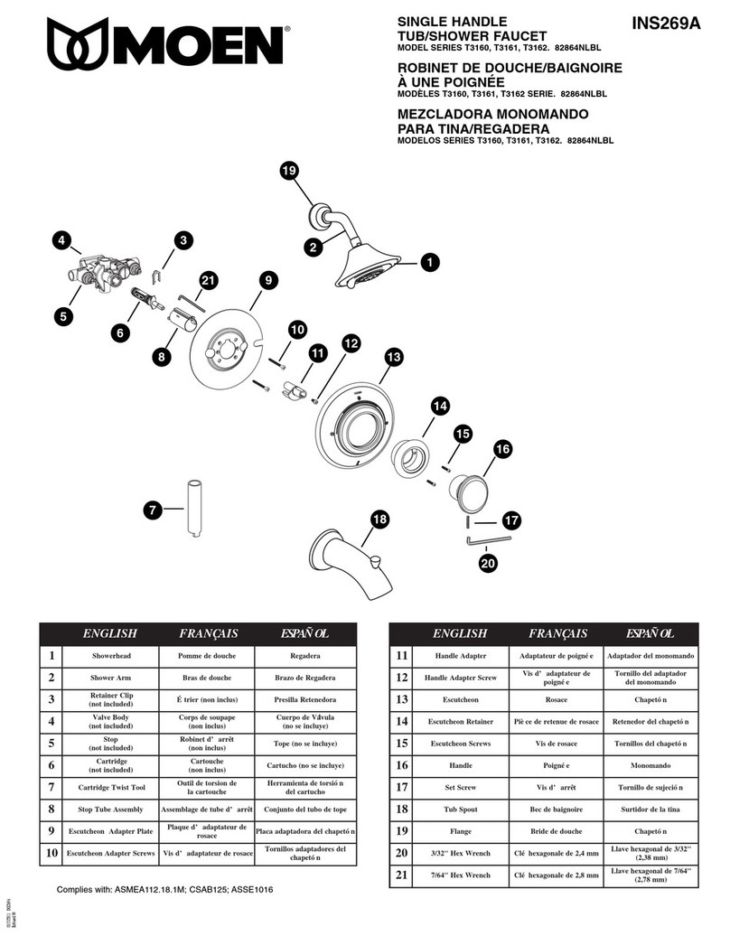 Moen T3160 Series User manual