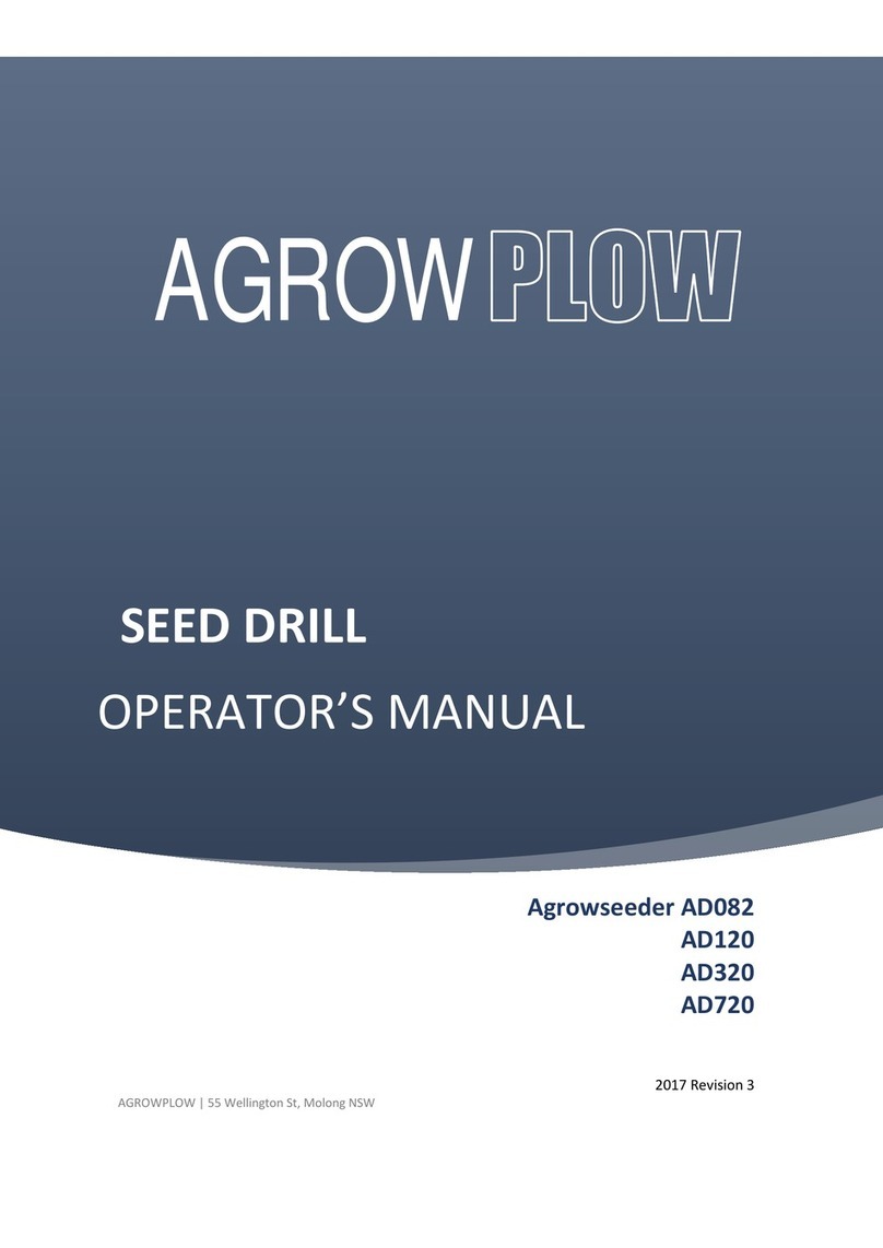 AGROWPLOW Agrowseeder AD082 User manual