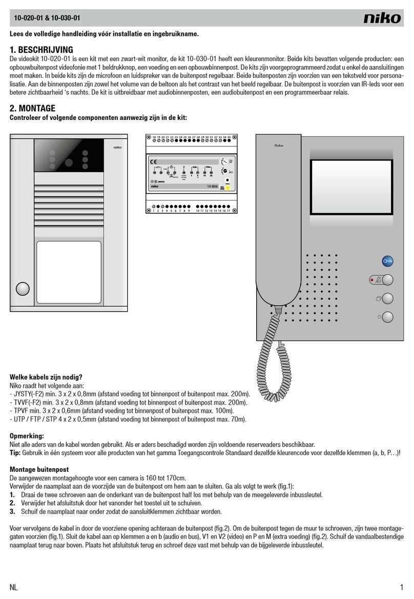 Niko 10-020-01 manual