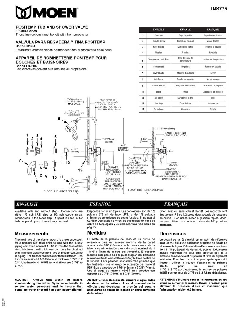 Moen L82384 Series User manual