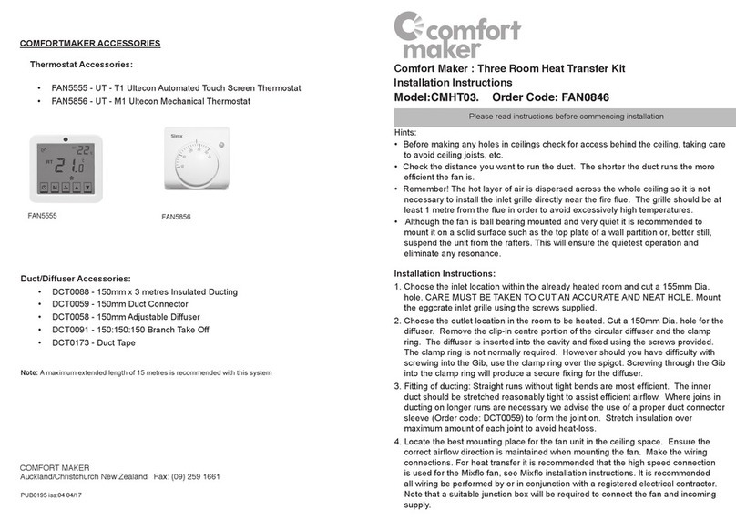 Comfortmaker CMHT03 installation instructions