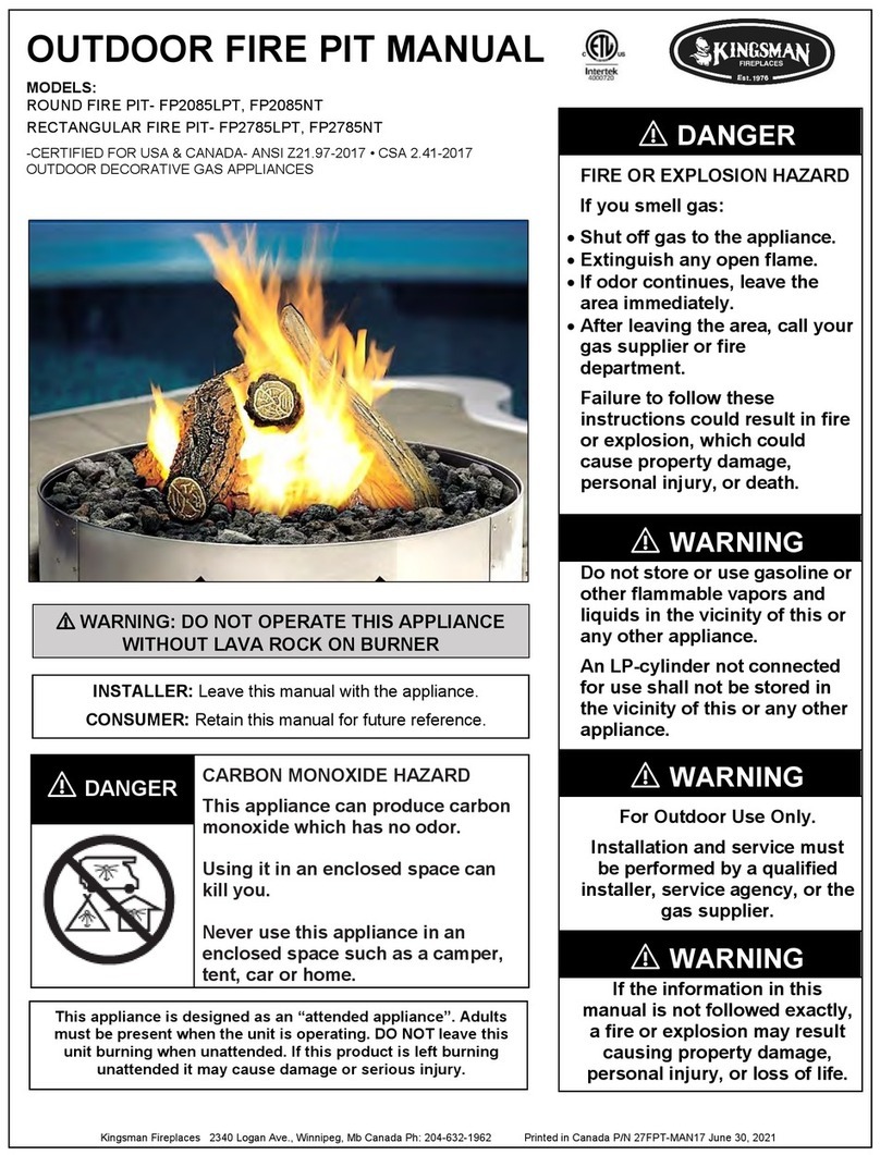 Kingsman Fireplaces FP2085LPT manual