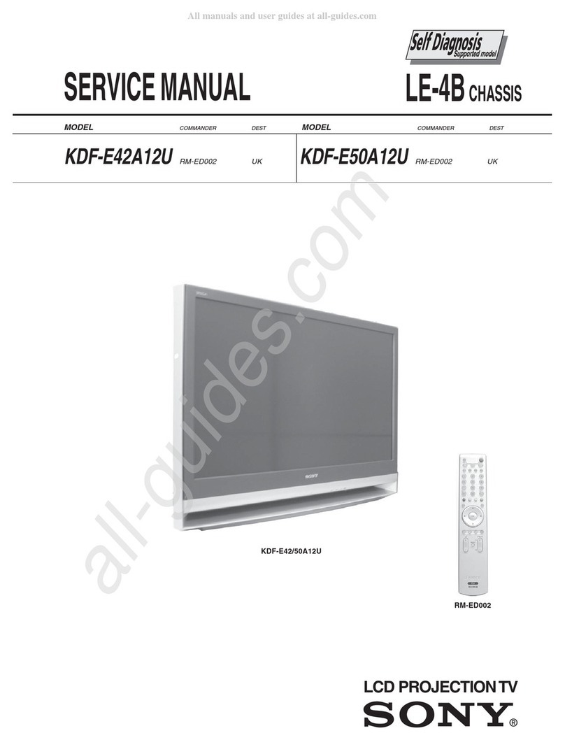 Sony Bravia KDF-E42A12U User manual