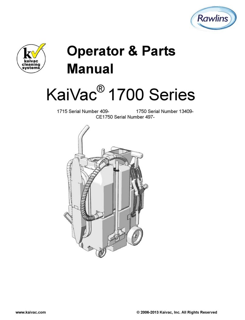 Rawlins KaiVac 1700 Series Operator's & parts manual