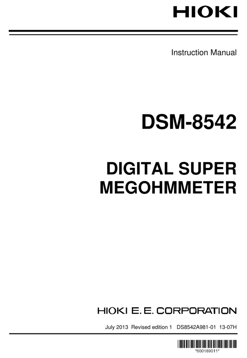 Hioki DSM-8542 User manual