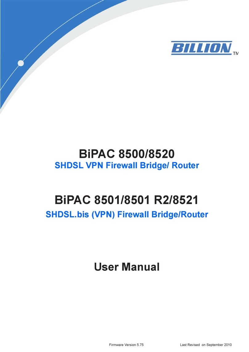 Billion BiPAC 8500 User manual