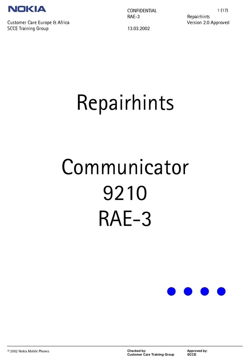 Nokia Communicator 9210 Service manual Nokia Communicator 9210 Service manual