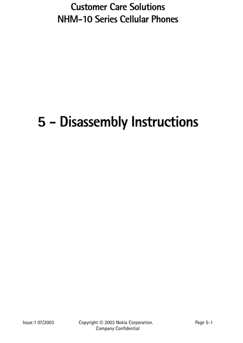 Nokia NHM-10 Series Disassembly instructions