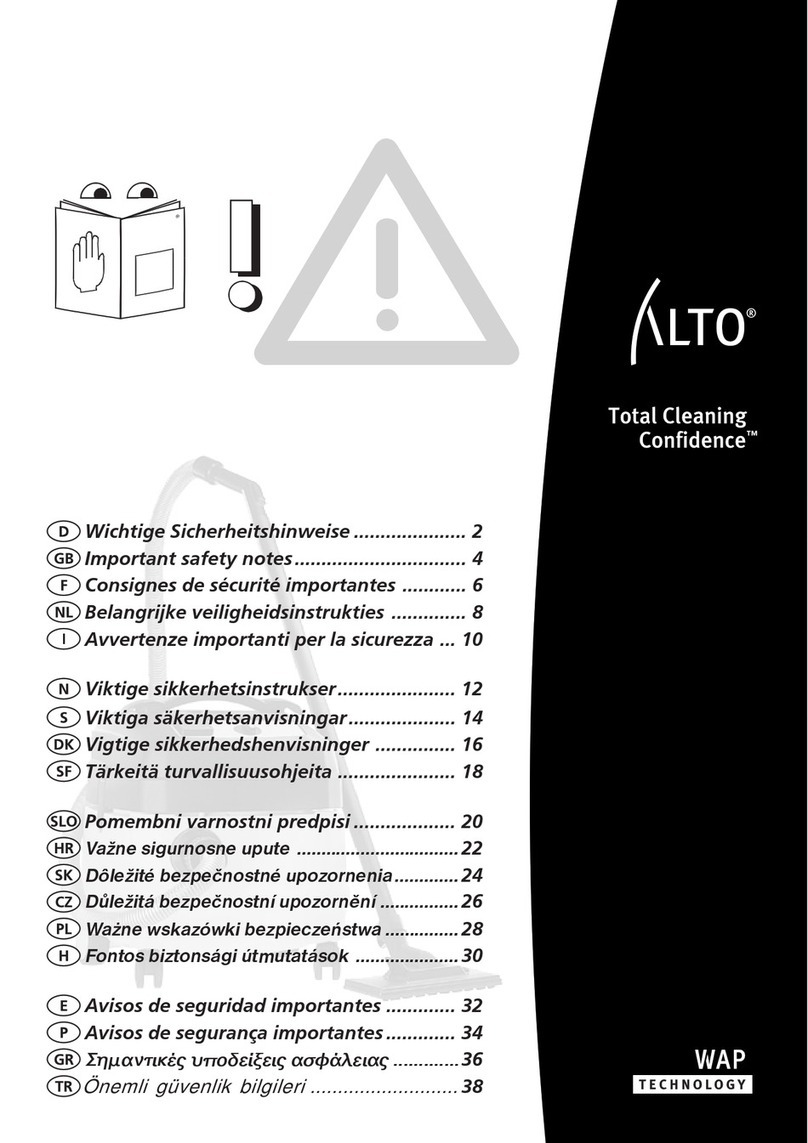 Nilfisk-Advance Alto Filtra Vac 14 User manual